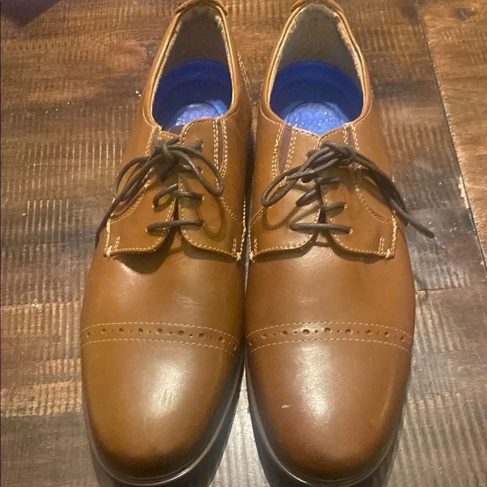 Nunn Bush Men’s Sz 10W NewHaven Oxfords Cap Toe  Leather Business Casual Shoes